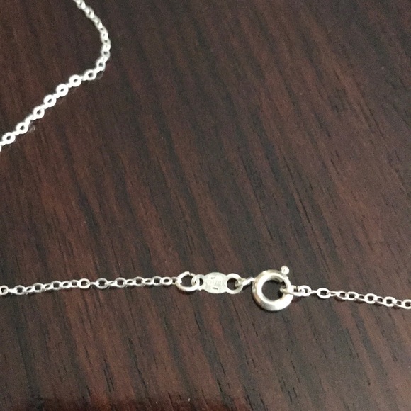 Vintage sterling bow leaf ruby necklace FM82 - Picture 7 of 7